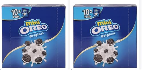 Image of Oreo Mini Original 10X Packs, 204 Gram, Blue (4029824) - Wheat Flour, Sugar, Palm Olein Oil, Cocoa Solids Etc (Pack of 2)