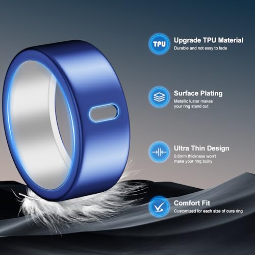 Image of 10 Packs Compatible for Oura Ring 4 /Gen 3 Cover- Charging Directly-Rugged TPU Case Workout Gym Women Men-Size 13