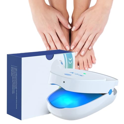 KTS Dispositivo de tratamiento recargable para onicomicosis, terapia de luz altamente efectiva para limpieza de uñas Blanco