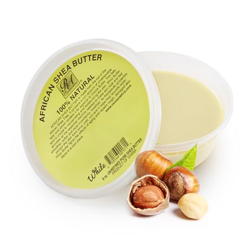 REAL African Shea Butter Pure Raw Unrefined From Ghana"IVORY" 8oz. CONTAINER