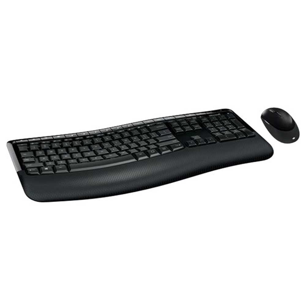 Microsoft Wireless Comfort Desktop 5050 UK QWERTY Keyboard, Black