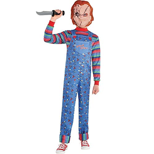 Party City Chucky Costume for Boys - Child’s Play Scary Halloween Costume with Jumpsuit & Striped Shirt - Costumes for Halloween, Birthday Parties & Themed Events
