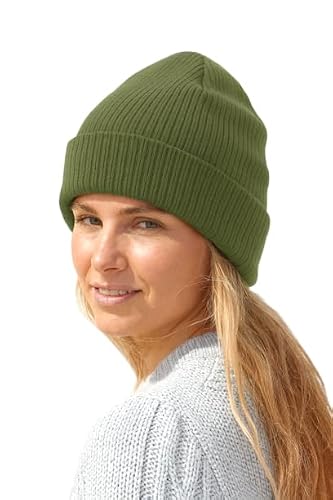 4Sp Unisex Olive Organic Cotton Beanie (Uk, Alpha, One Size, L, )