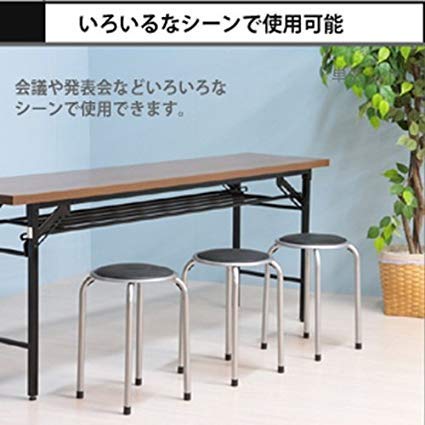Amazon.co.jp: 不二貿易 パイプ丸イス 12脚セット FB-01BK 88623