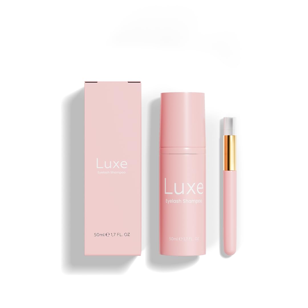 Luxe Cosmetics Eyelash Shampoo, Gently Clean and Hydrate your Lashes, Sulfates Free -Mild Foaming Shampoo- 100% Vegan