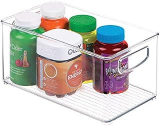 mDesign Deep Plastic Storage Bin with Handles for Organizing Hand Soaps, Body Wash