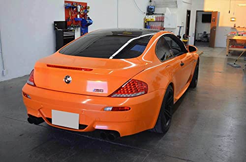Image of HOME13 Vinyl Orange Glossy Car Wrap Sheet Sticker and Decal Roll Film Sticker Decal (24 x 50, Orange Glossy Wrap)