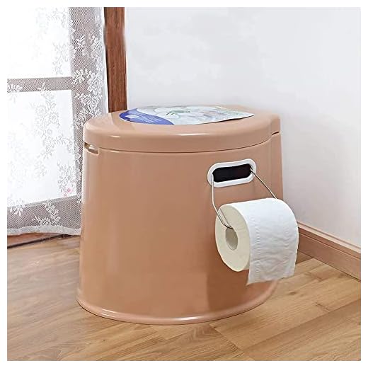 6L Large Portable Compact Toilet Potty Loo Ith Washable Basket and Toilet for Camping Pool Caravan Picnic Festivals Brown