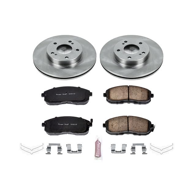 Image of PowerStop Front Brake Kit for Infiniti I30 1996-99 | Nissan Maxima 1989-99 - Z17 Ceramic Brake Pads & Disc Rotors Replacement, KOE660