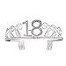 Produktbild FISISZ 18.10.21/30/40/50 Geburtstagsfeier Tiara Strass Stirnband Haarschlaufe Kronendekor, Silber 18