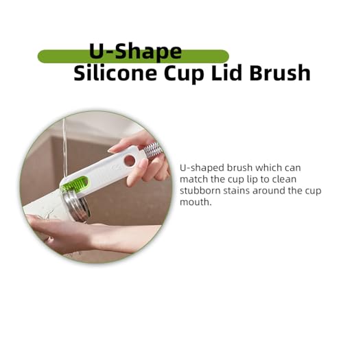 Image of A Multifunctional Cleaning Brush That is Good at Cleaning Stainless Steel Cup Lids and U-Shaped Cup Mouths
