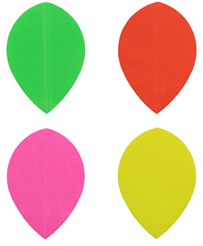 Bullydarts - Bullydarts Poly Neon Pear Shaped Dart Flights (Pink, 10 Sets)