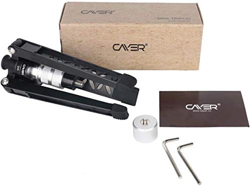 Tabletop Mini Tripod, Cayer SV5 Alumunium Portable Desktop Tripod Stand with 3/8"-16 Mounting Screw for Cayer Monopods, DSLR Camera, Video Camcorder, Mobile Phone and Action Cameras
