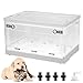 BreeRainz ペット用酸素室 酸素ケージ 56L 折りたたみ式 酸素室用ケージ ペット酸素ハウス 小型犬/猫/小動物に適用 ネブライザーボックス 霧化ボックス 酸素バルブ/キャスター付き 組立簡単 ポータブル 日本語取扱説明書 50×35.5×28.5cm