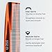 ZEUS Large 7.5” Beard & Mustache Comb, 2-in-1 Handmade Saw-Cut Mustache & Beard Comb (Tortoiseshell) C12