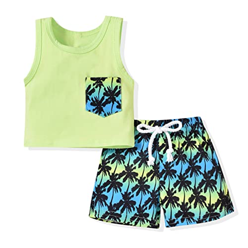 Image of Aalizzwell Infant Newborn Baby Boys Summer Shorts Outfit