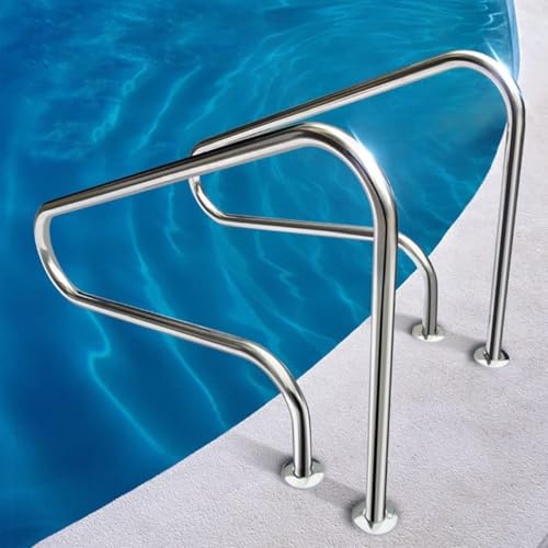 Edelstahl Schwimmbad Handlauf Einstiegshilfe, Humanisierte Pool Haltegriff, Für Indoor Outdoor Spa Garten Hinterhof Inground Pools, Mit Zubehör (Size : 1 Pack)