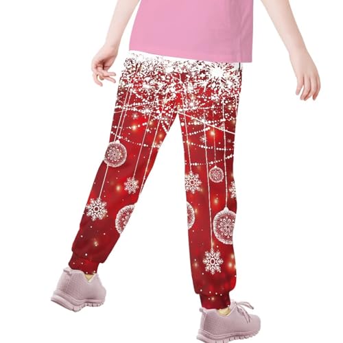 AmzPrint Girls Christmas Sweatpants Casual Long Sweatpants for Xmas Party Baggy Jogger Lounge Sweat Pants4