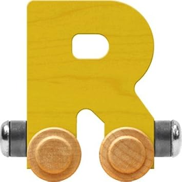 NameTrains Bright Letter Car R - Made in USA Yellow