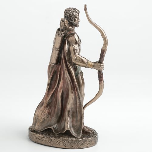 Estatua Odiseo y Argos 17 cm Resina Acabado Bronce miniatura 6