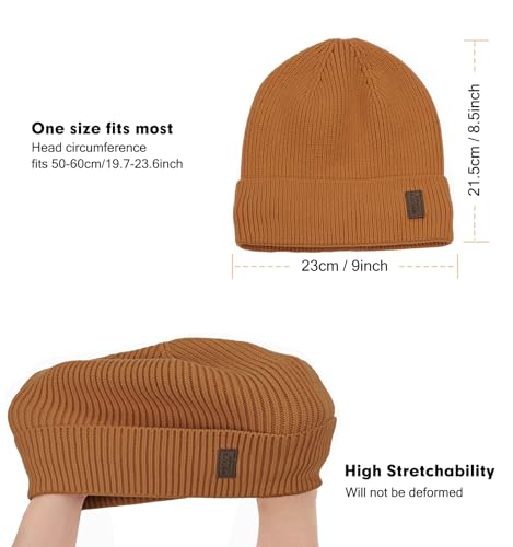 Image of Wmcaps Winter Beanie for Men Women, Fleece Lined Beanie Soft Warm Knit Hat Ski Stocking Cuffed Cap