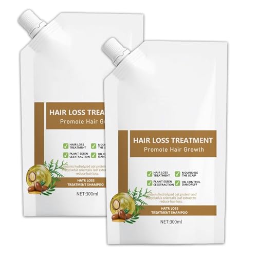 Anti Hair Shampoo,Anti-hair Fall Promote Hair Growth,Reminpi Shampoo,Anti Hair Loss Treatment,For All Hair Types,300ml (2pcs)