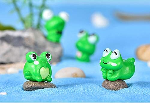 24 Pcs Resin Mini Frogs Cute Frog Miniature Figurines Animals Model Fairy Garden Miniature Moss Landscape DIY Terrarium Crafts Ornament Accessories for Home Décor (24 Pcs)