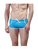 Legou Herren Badehose Badeshorts Boxershorts Kurze Schwimm Hose Sporthose Himmel Blau XL