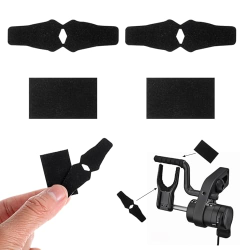4 Set Pfeilauflage Anti Rutsch Aufkleber, Selbstklebende Kunstpelz Arrow Rest Pads, Anti Rutsch Pfeilauflage für Sicheres Bogenschießen, Zubehör Schießen Jagd Sportzubehör Schwarz