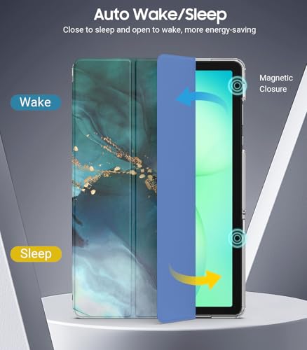 Image of TiMOVO Case for Samsung Galaxy Tab A11+ /A11 Plus 11 inch 2026,Cloud PeacockBlue | Fit for SM-X230 /X236 /X238, Slim Soft TPU, Translucent Frosted Back, Auto Wake /Sleep