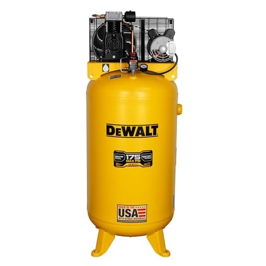 Dewalt DXCM805.COM 5 HP 80 Gallon 175 Max PSI 17 SCFM @ 40 PSI 14.6 SCFM @ 90 PSI Single-Stage Oil-Lube Electric Stationary Vertical Air Compressor