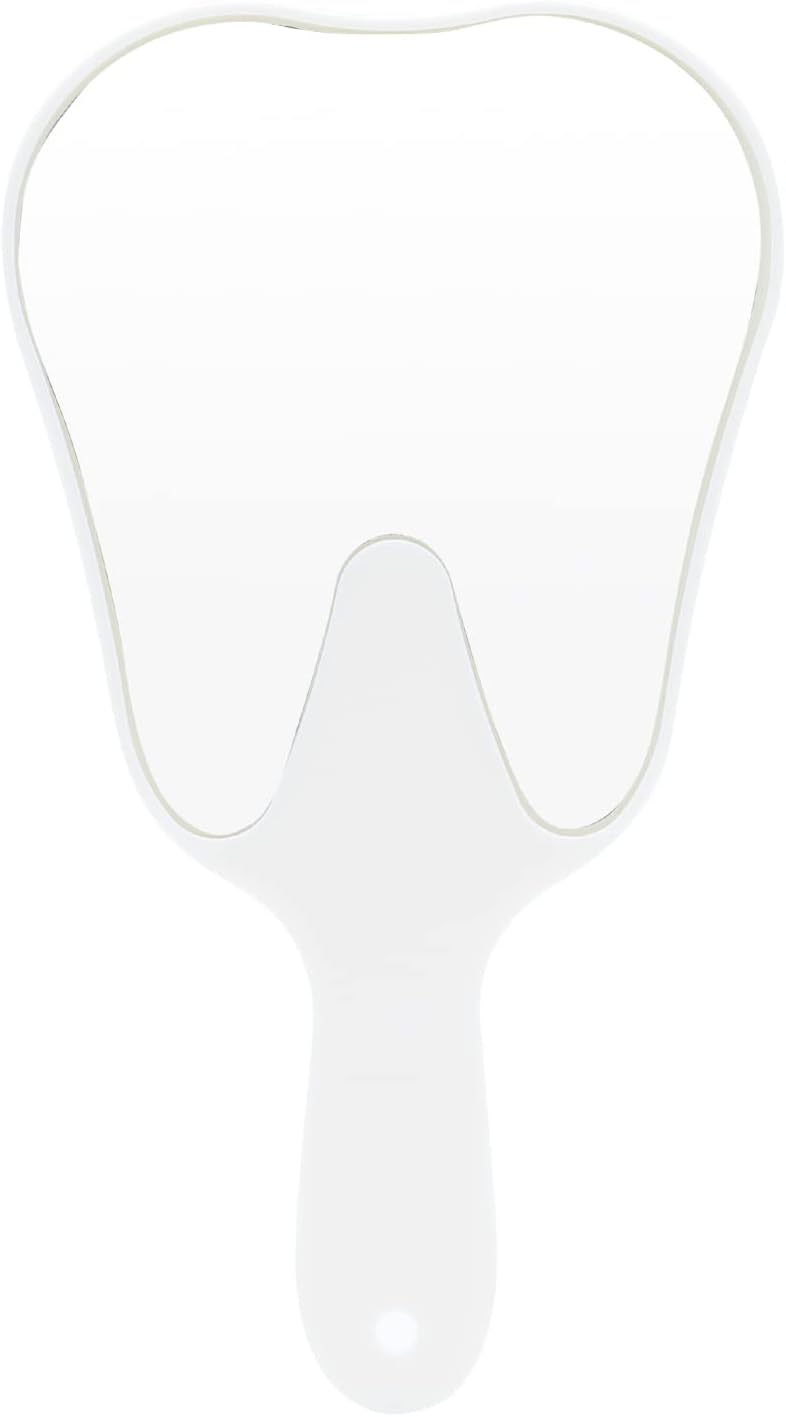 Tooth Shaped Handheld Mirror - Hand Held Mirror Tooth Mirror Patient Mirror Dental Hygienist Gifts