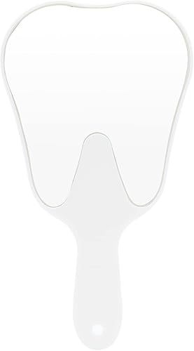 Espejo de mano en forma de diente  regalo de higienista dental, colgante, 9.8 pulgadas de largo x 5.3 pulgadas de ancho