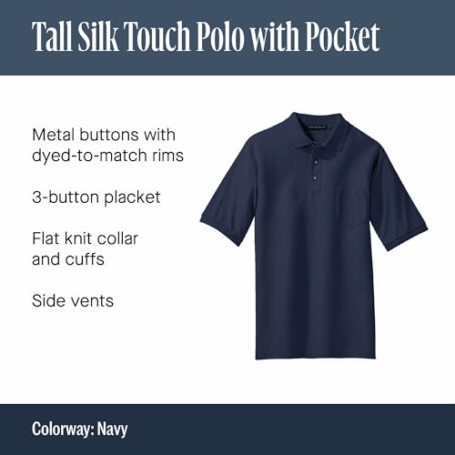 Port Authority Polo Touch de Seda Largo para Hombre miniatura 6