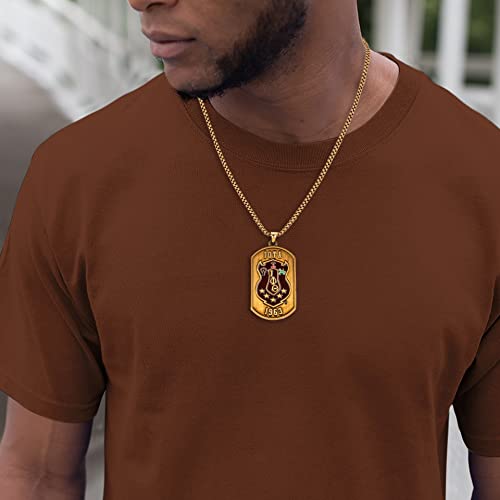 BBGreek Iota Phi Theta Fraternity Paraphernalia - Dog Tag Pendant Necklace - Officially Licensed - Collection4