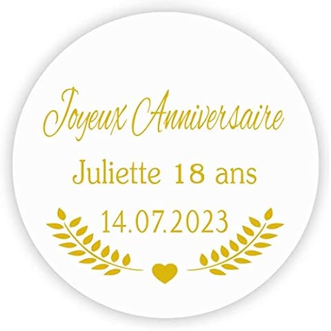 Étiquettes Joyeux Anniversaire MameArt Cover