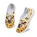 Coloranimal Womens Sunflower Highland Cow Shoes Yellow Butterfly Flower Cattle Pattern Slip on Water Shoes Breathable Sports Walking Sneakers Surf Swim Beach Slip-on Fashion Footwear