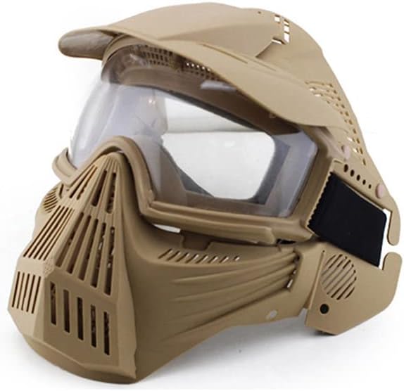 Outdoor Paintball Shooting Face Protection Gear Tactical Full Face PC Mask