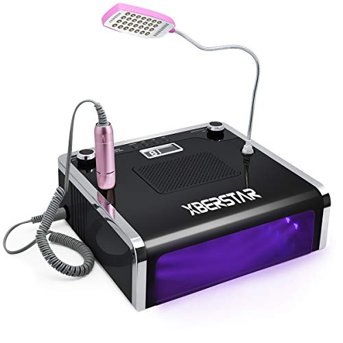 Extractor de polvo para uñas 4 en 1 con LED y succión miniatura 1