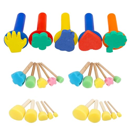 QHFlashbuy Esponjas de Pintura,25 Piezas Esponja Redondos Herramientas...