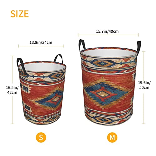 Western Arrow Southwest Native American Circular Hamper Storage Basket Water-Proof Circular Dirty Clothes Hamper Laundry Basket With Handles Medium #TOP4