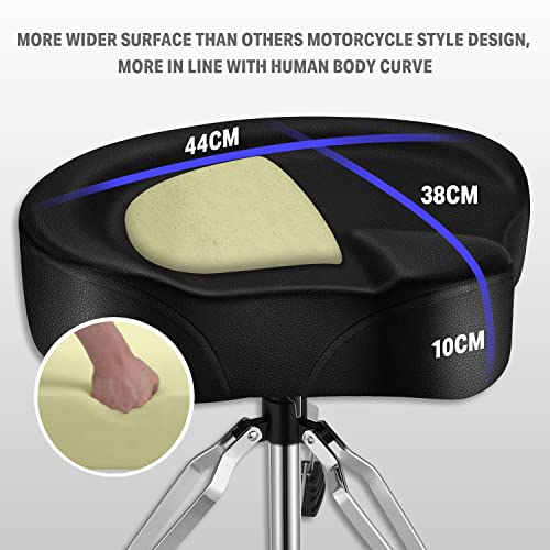 Donner Tabouret de Tambour Réglable, Chaise de Tambour Rembourrée en Style de Moto pour Spectacle de Musique - Les Beatles, Paul McCartney, John Lennon, RIngo Starr, George Harrison Donner Tabouret de Tambour Réglable, Chaise de Tambour Rembourrée en Style de Moto pour Spectacle de Musique – Image 3