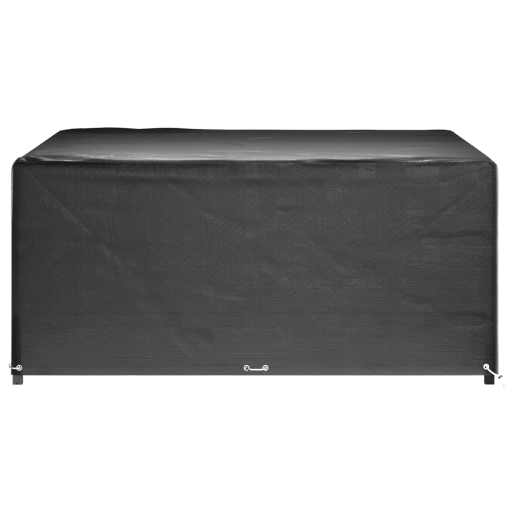 2 fundas cuadradas para muebles de jardín, 250 x 250 x 90 cm, impermeables, con 16 ojales, lona resistente a los rayos UV para salón, sofá, silla, terraza y protección al aire libre
