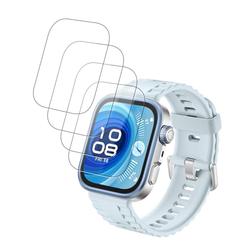 【4枚セット】For HUAWEI WATCH FIT 4 Pro 用 フィルム 保護フィルム 強化ガラスフィルム【NOUKAJU】 液晶保護フィルム 硬度9H 飛散防止 傷防止 高透過率 指紋防止 装着簡単 極薄 撥水撥油