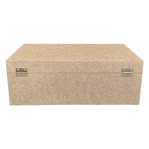 Caixa Lisa Com Dobradiça 30x20x10 em Mdf Cru