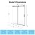 56-60" Width x 76" Height Frameless Shower Door, Sliding Glass Doors with 5/16" (8mm) Clear Tempered Glass, Black Shower Door with Stainless Steel Handle for Walk in Shower