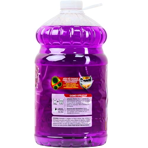 Sanol Desinfetante Líquido Para Uso Geral Lavanda 5 Litros Roxo