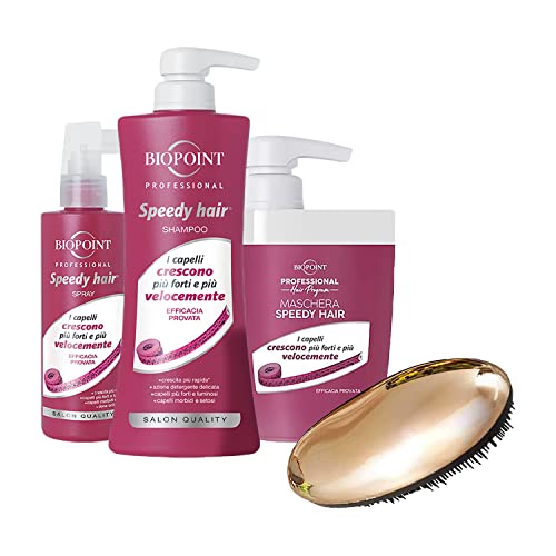 Biopoint Speedy Hair kit pousse rapide brosse anti-nœud shampooing masque spray