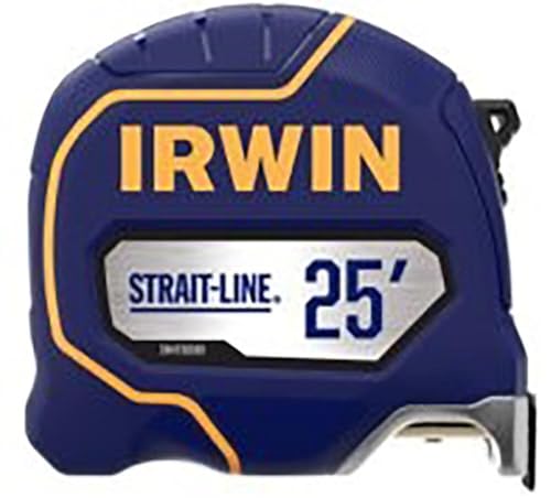 Irwin Tools IRWIN Strait-LINE Tape Measure, 25 ft, Includes Retraction