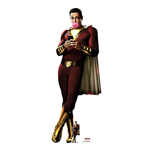 Star Cutouts SC1348 Shazam Bubblegum (Zachary Levi) Lifesize Cardboard Cutout/Standup/Standee 190cm Tall 72cm Wide, Multicolour